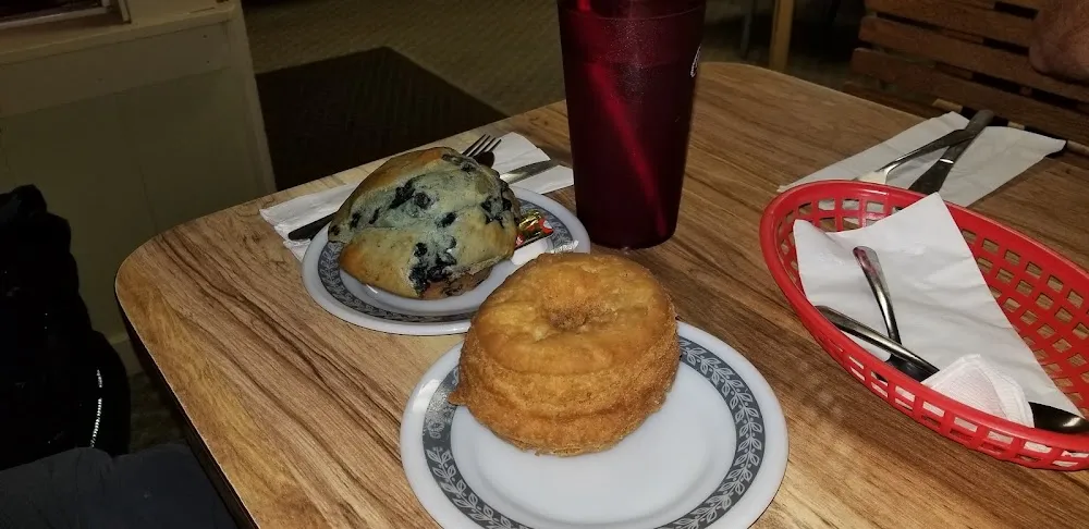 Blueberry Muffin and Giant Doughnut